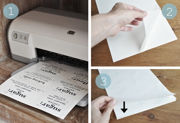 Imprimir sobre papel adhesivo
