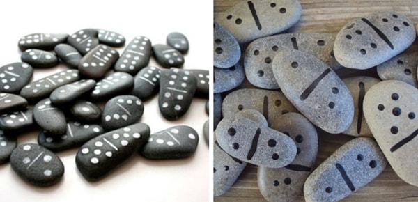 Dominó hecho con piedras