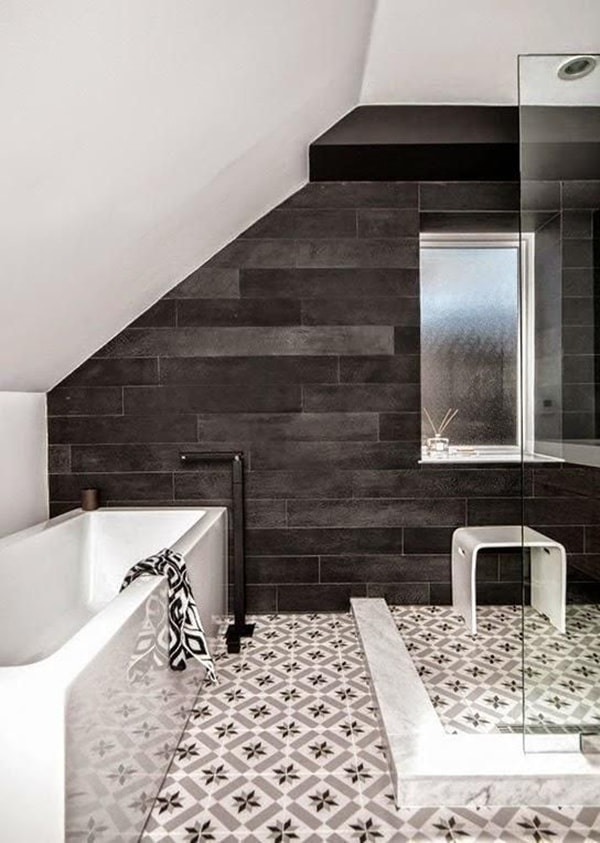 Baños en blanco y negro, elegancia personificada - Decoración de