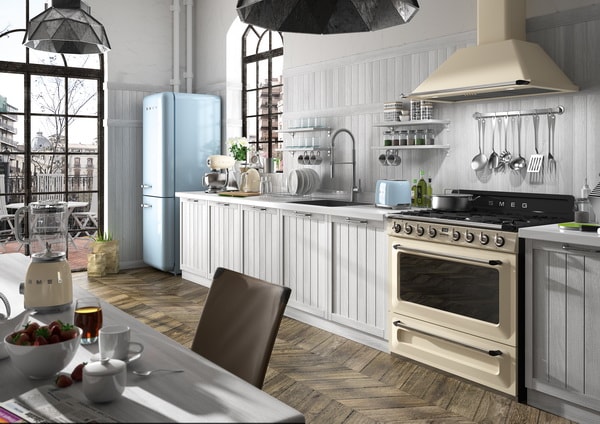 Cocina con aire retro
