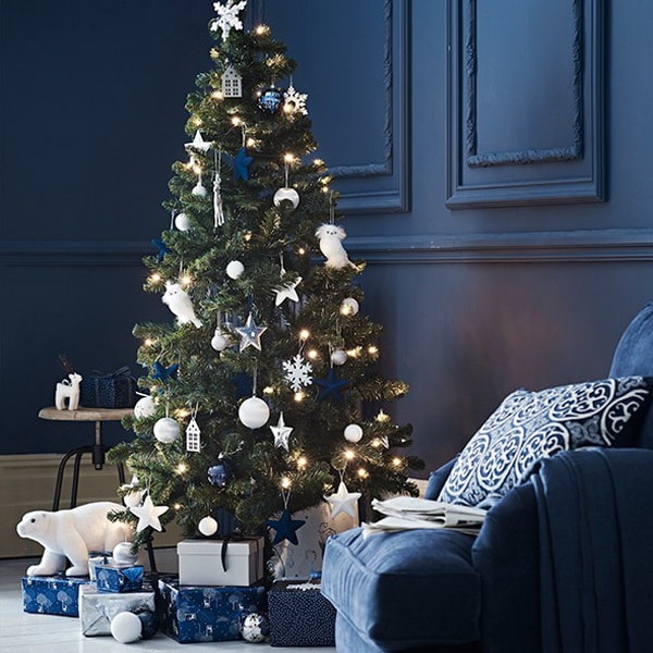 Azul para la decoración navideña