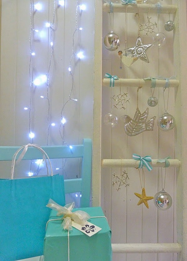 Decoración azul para la Navidad