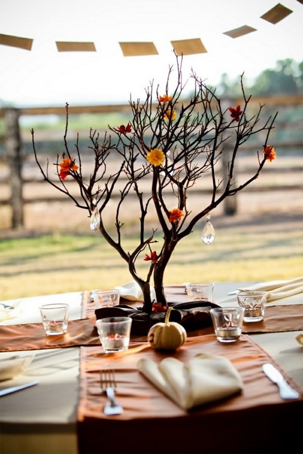 Decoración otoñal para la mesa