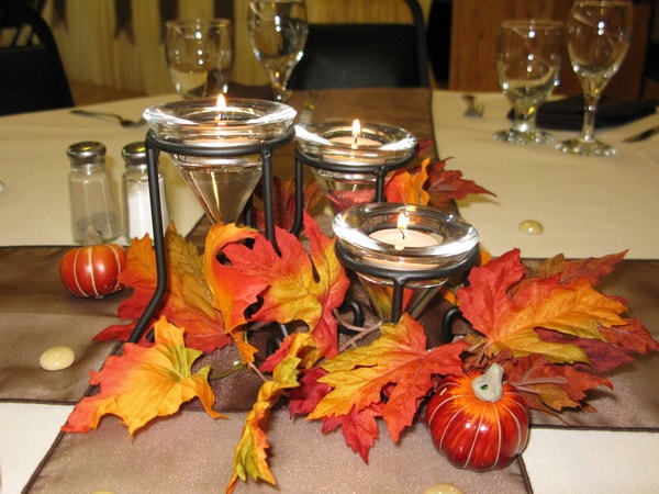 Decoración otoñal para la mesa