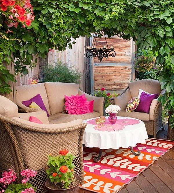 10 ideas para espacios exteriores con mucho color