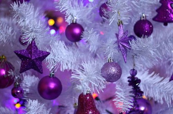 Navidad en morado y lila