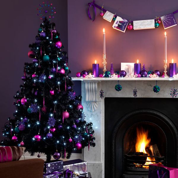 Navidad en color morado