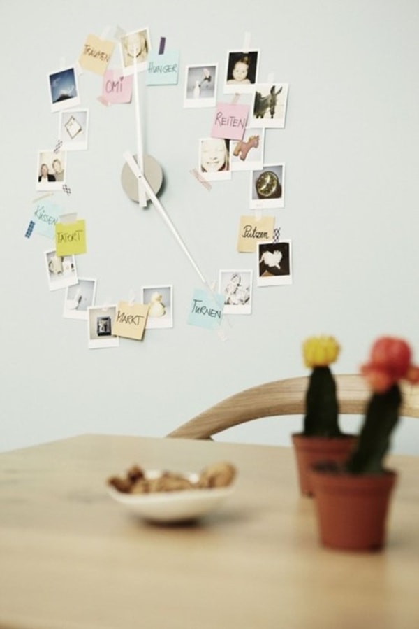 Reloj DIY con fotos familiares