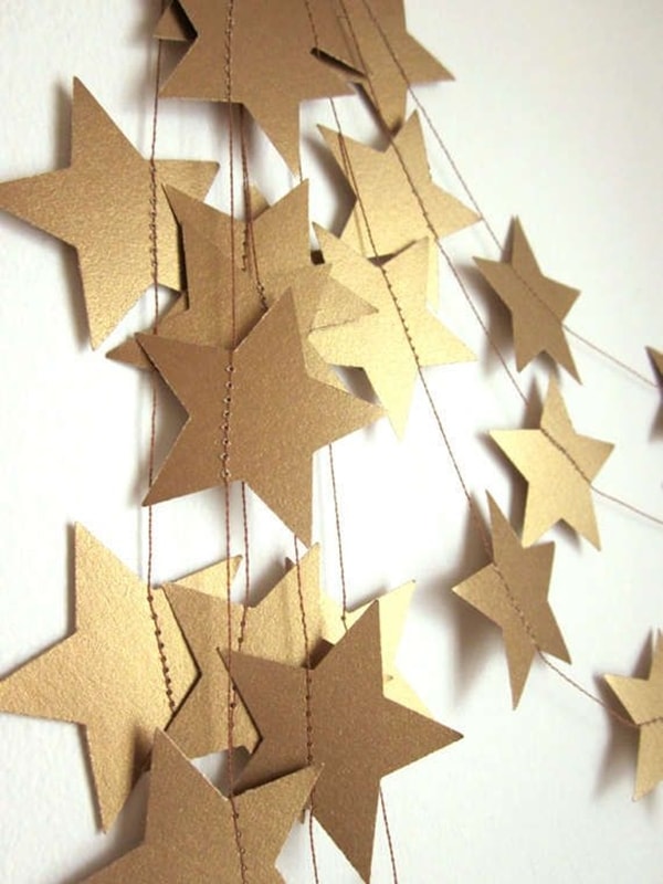 Estrellas doradas para decorar Nochevieja