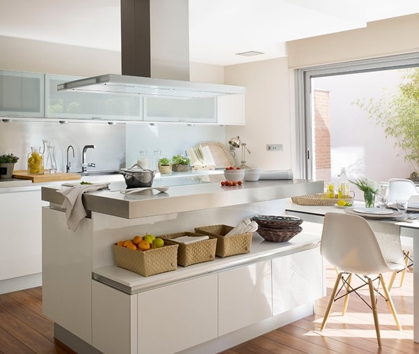 Isla de cocina con barra
