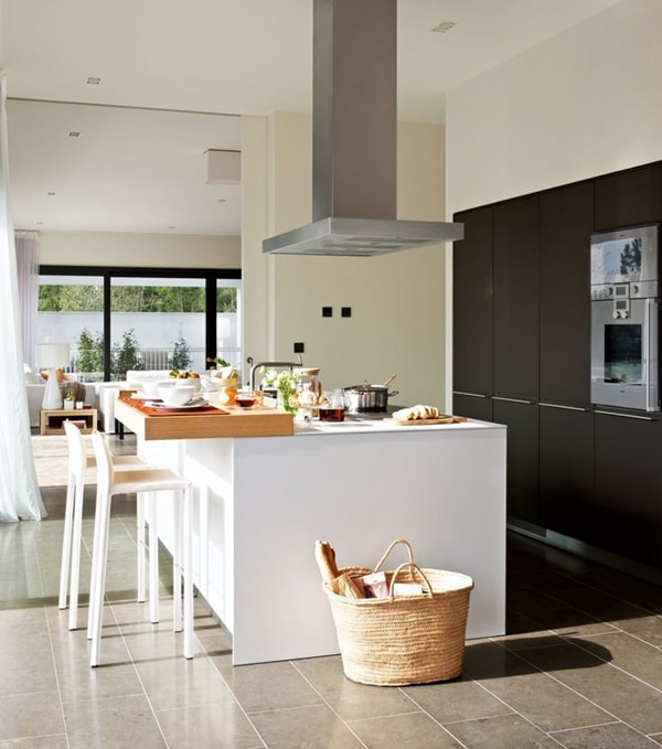 Isla de cocina grande