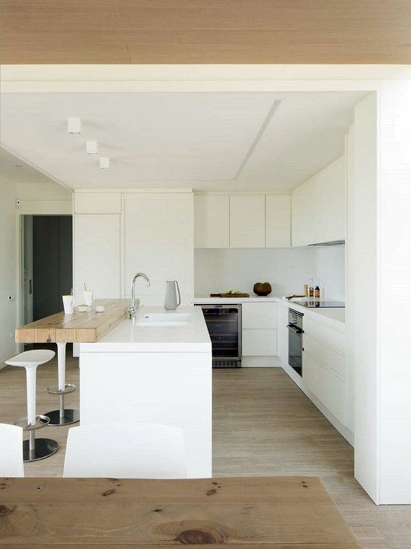 Isla de cocina con barra