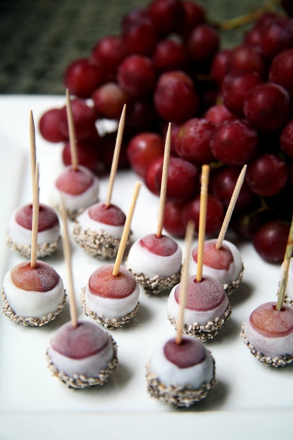 Uvas con semillas de chía