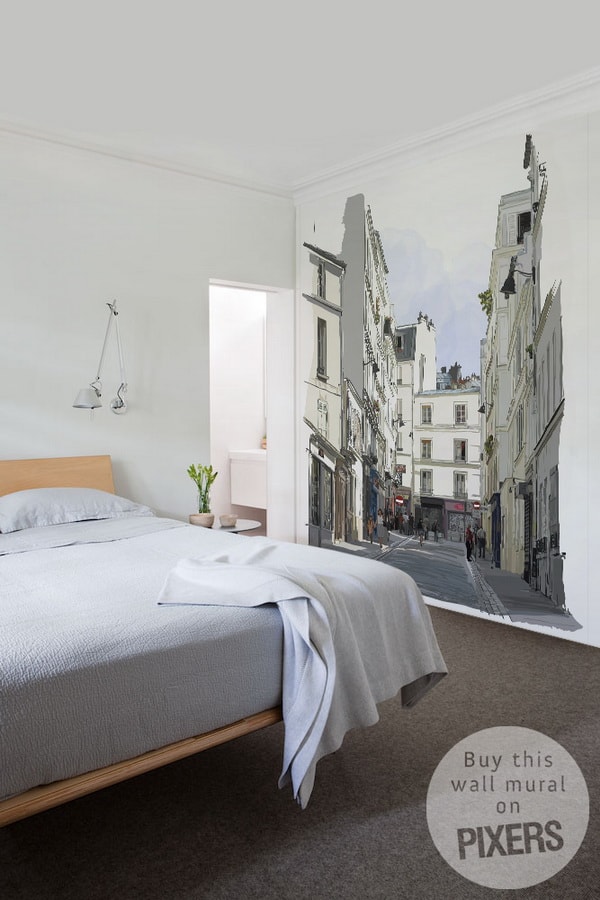 Fotomural de paisaje urbano para ampliar visualmente el espacio