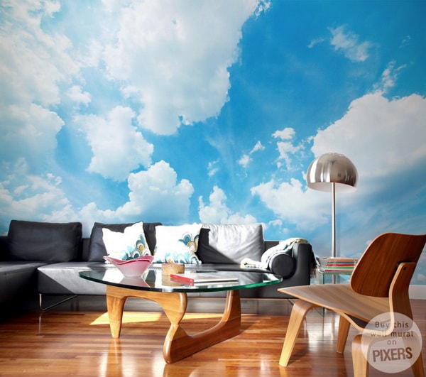 Fotomural cielo azul con nubes