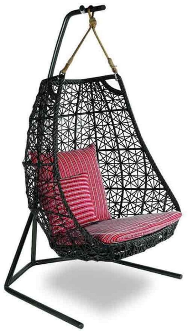Silla colgante en color negro
