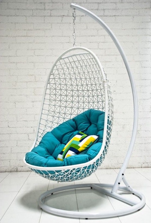 Silla colgante en color blanco