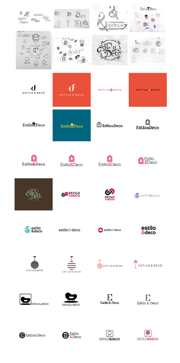 Bocetos y propuestas de logotipos descartadas