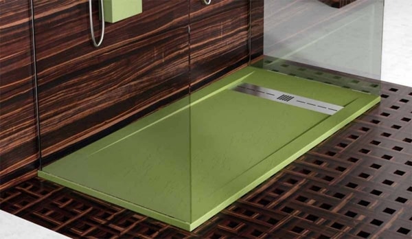 Plato de ducha verde
