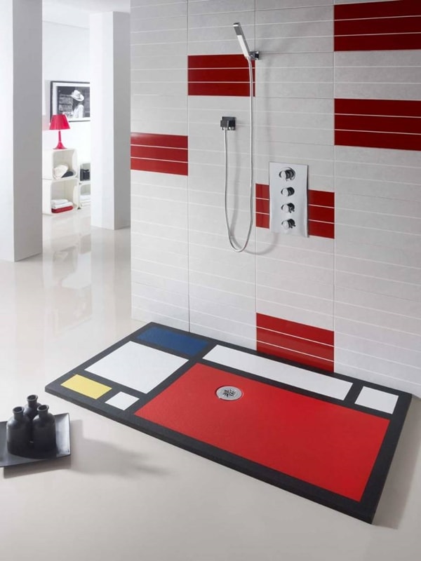Plato de ducha moderno en varios colores