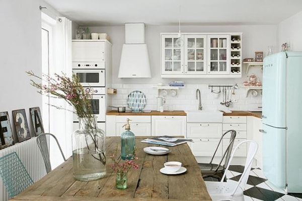 Cocina comedor con estilo vintage