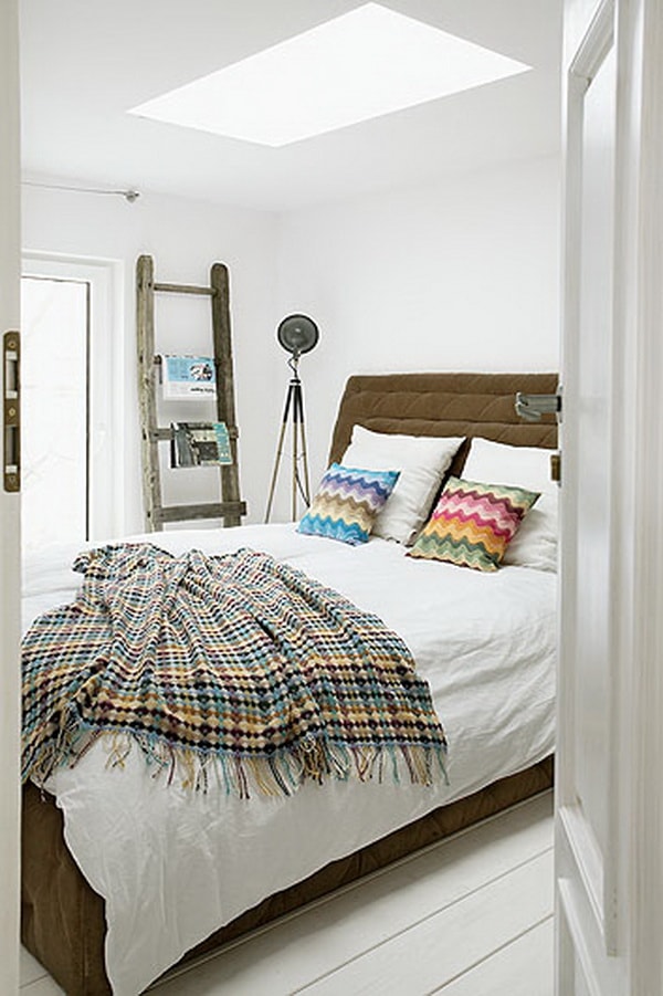 Escalera de mano para decorar el dormitorio