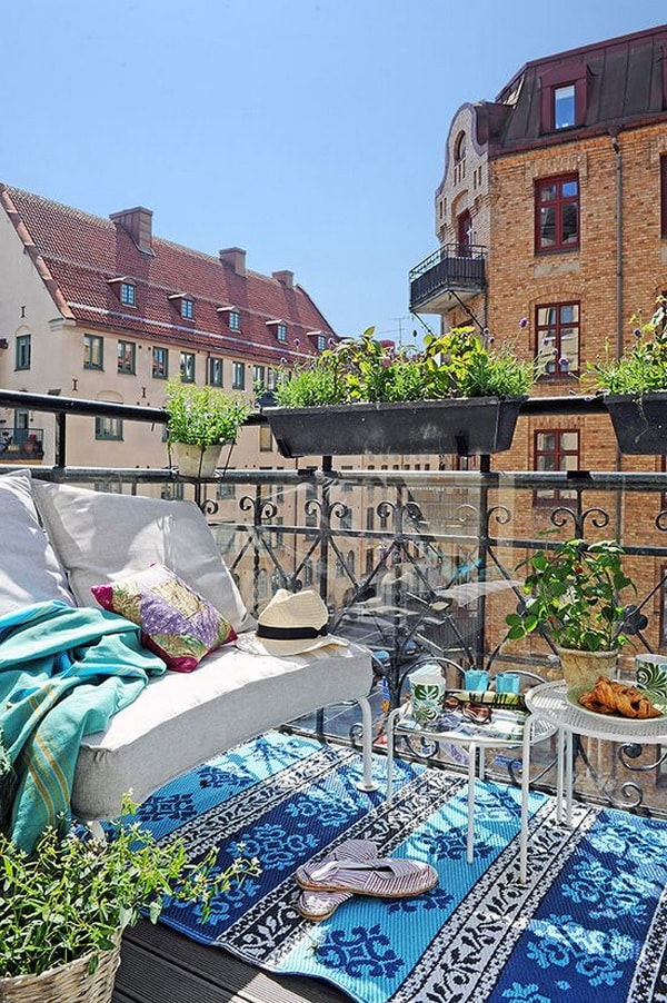 Balcones urbanos con mucho color