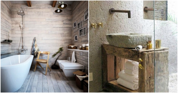 Baños con madera - Decoración de Interiores y Exteriores - EstiloyDeco