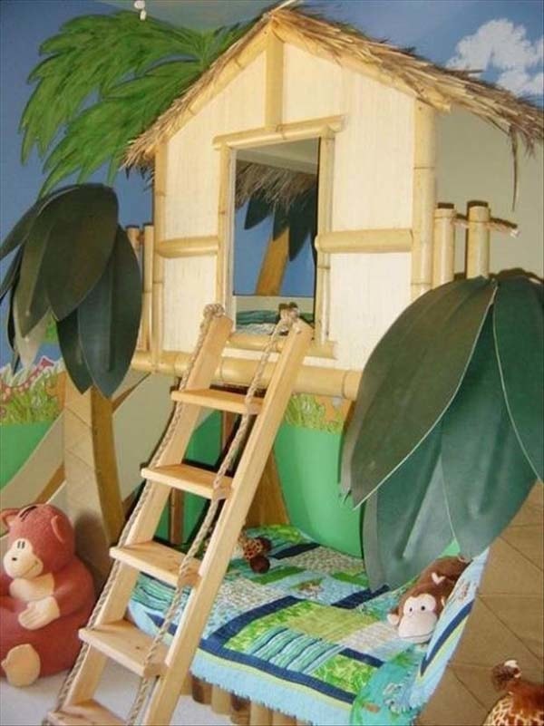 Casita del árbol para el dormitorio infantil