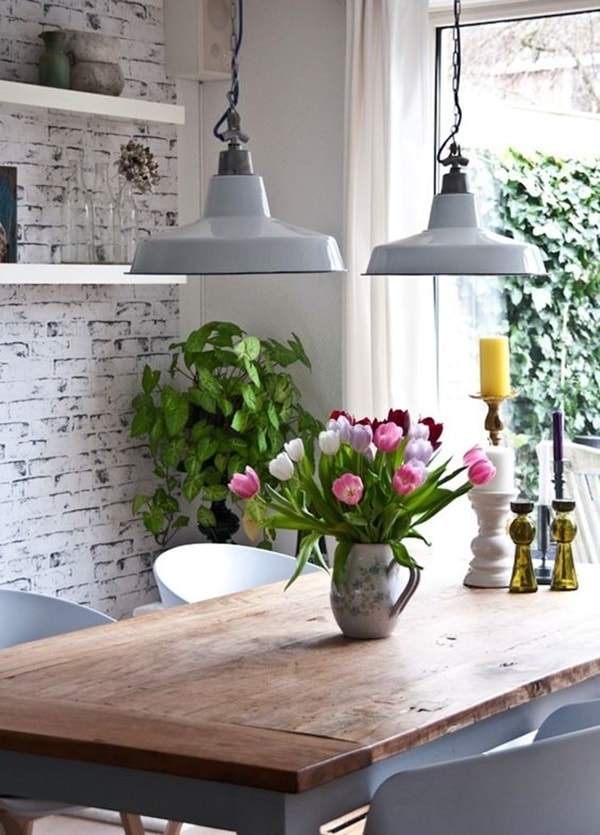 Comedor con estilo rústico e industrial