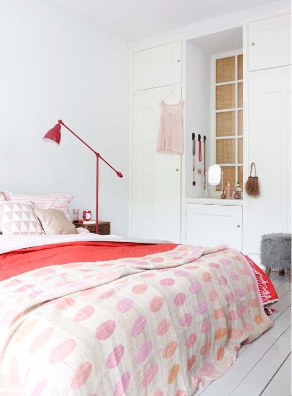 Rojo en el dormitorio