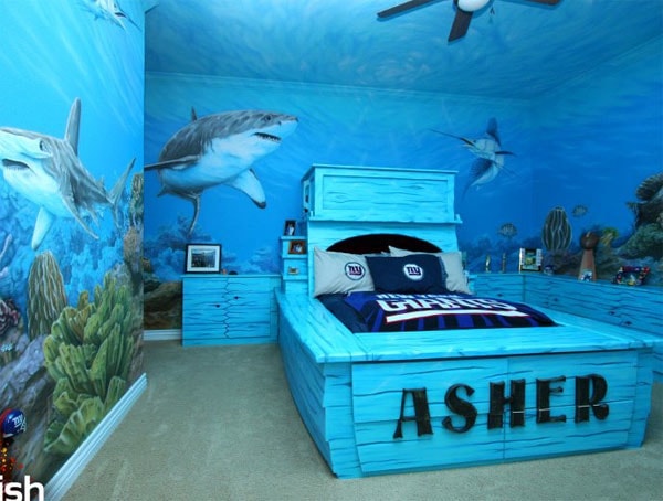 Habitación infantil estilo fondo de mar
