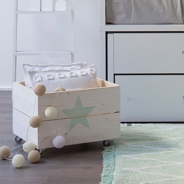 Caja de madera para almacenar juguetes