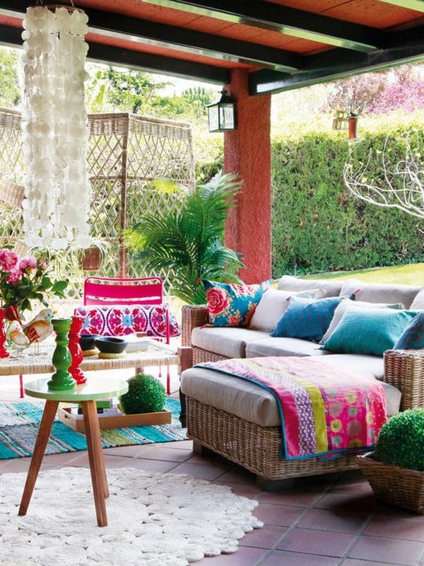 Jardín con mucho color