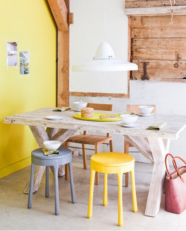 Mesas de picnic en interiores