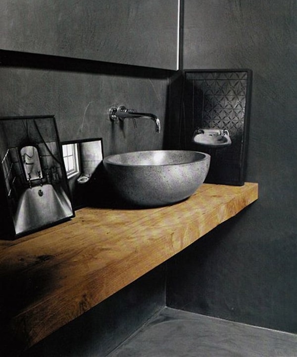 Muebles de madera en baños