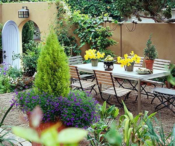 Jardín con piedras