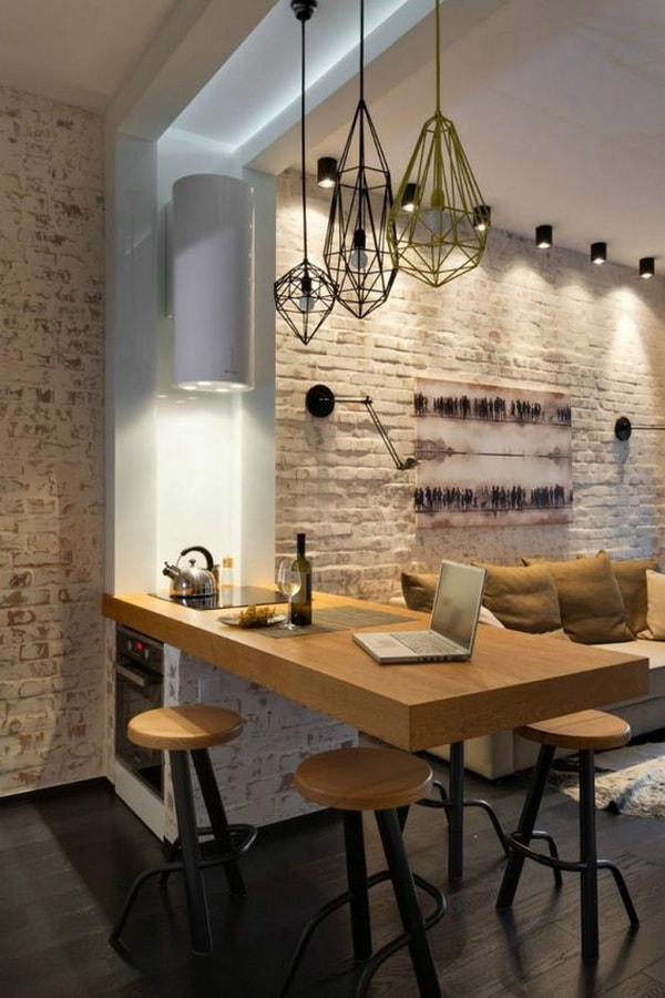 Paredes de ladrillo a la vista en viviendas tipo loft