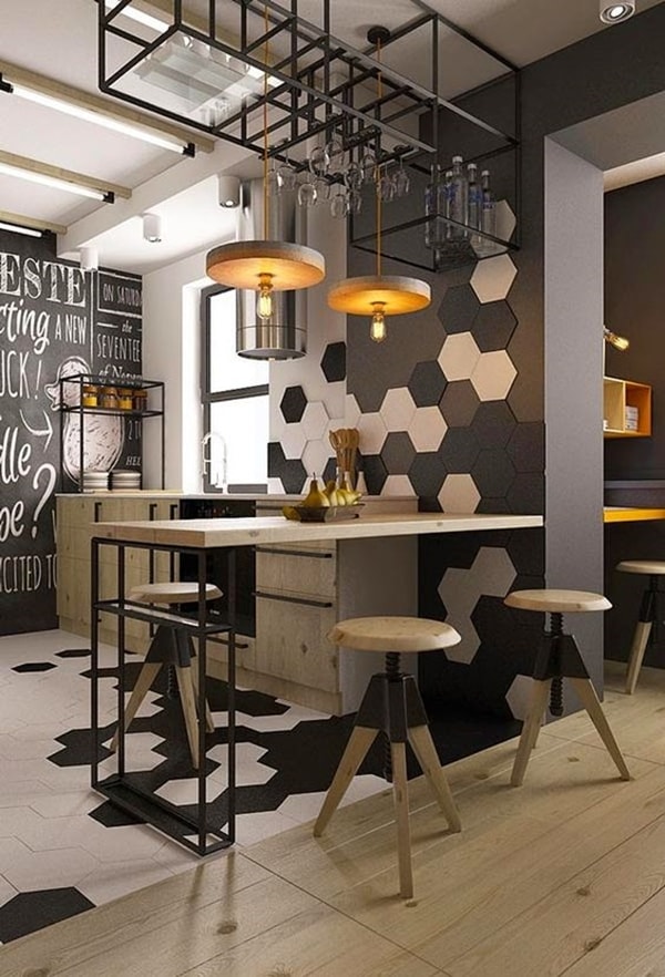 Cocina abierta con barras