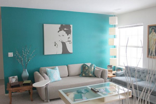 Pared turquesa