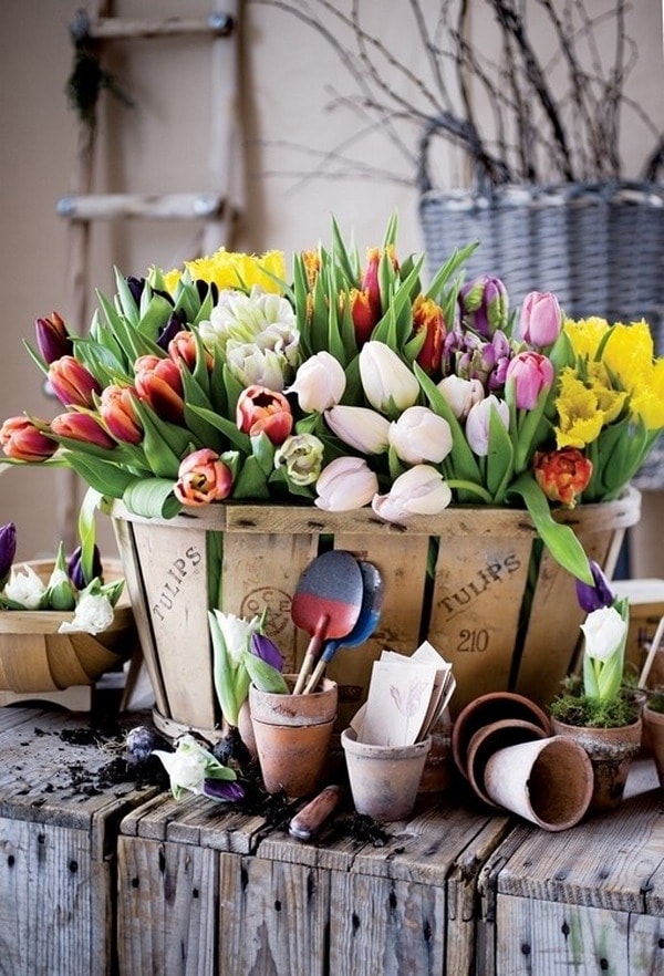 Arreglos florales con tulipanes - Decoración de Interiores y Exteriores -  EstiloyDeco