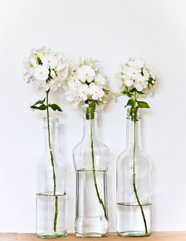 Botellas de cristal transparentes