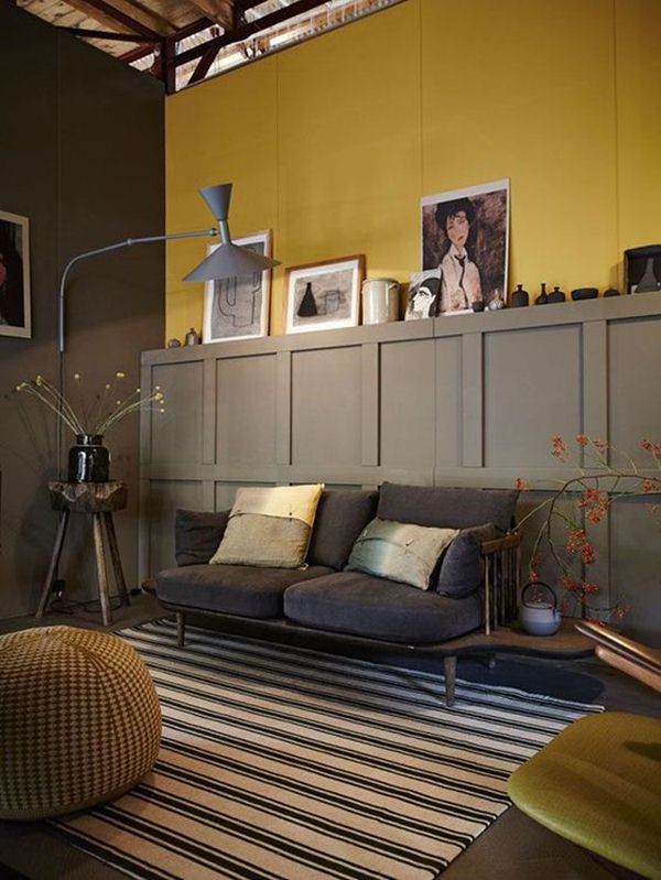 Pared color mostaza