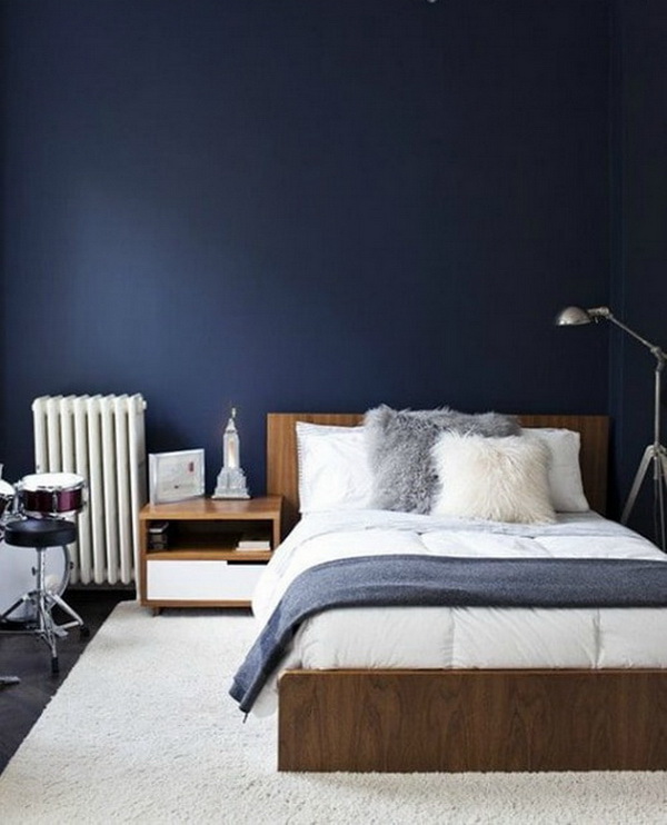 Pared azul índigo