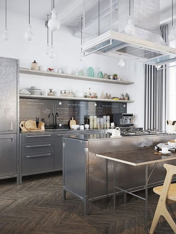 Cocina con estilo industrial