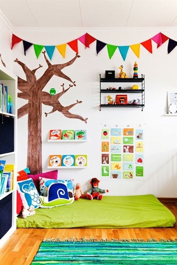 Decoraición infantil con banderines