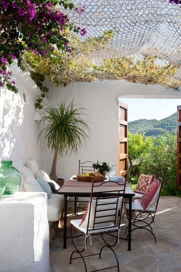 Diferentes materiales para muebles de exterior