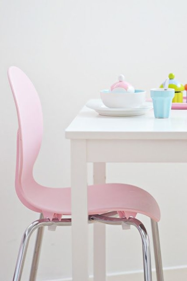 Tonos pastel en el comedor