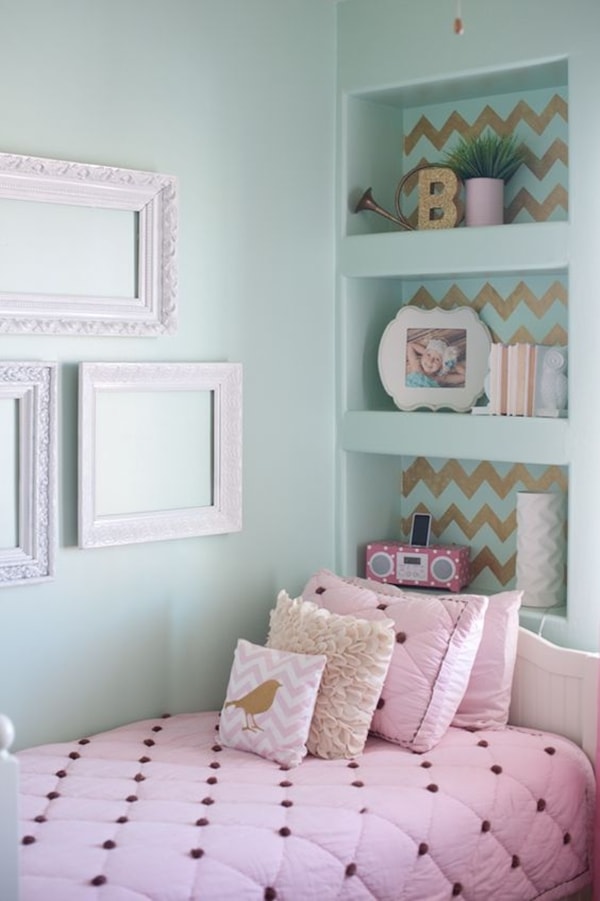 Pared en tono pastel