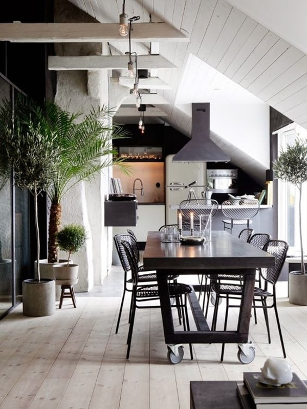 Cocina abuhardillada